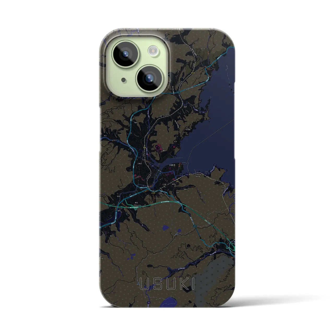 【臼杵(大分県)】地図柄iPhoneケース(バックカバータイプ)