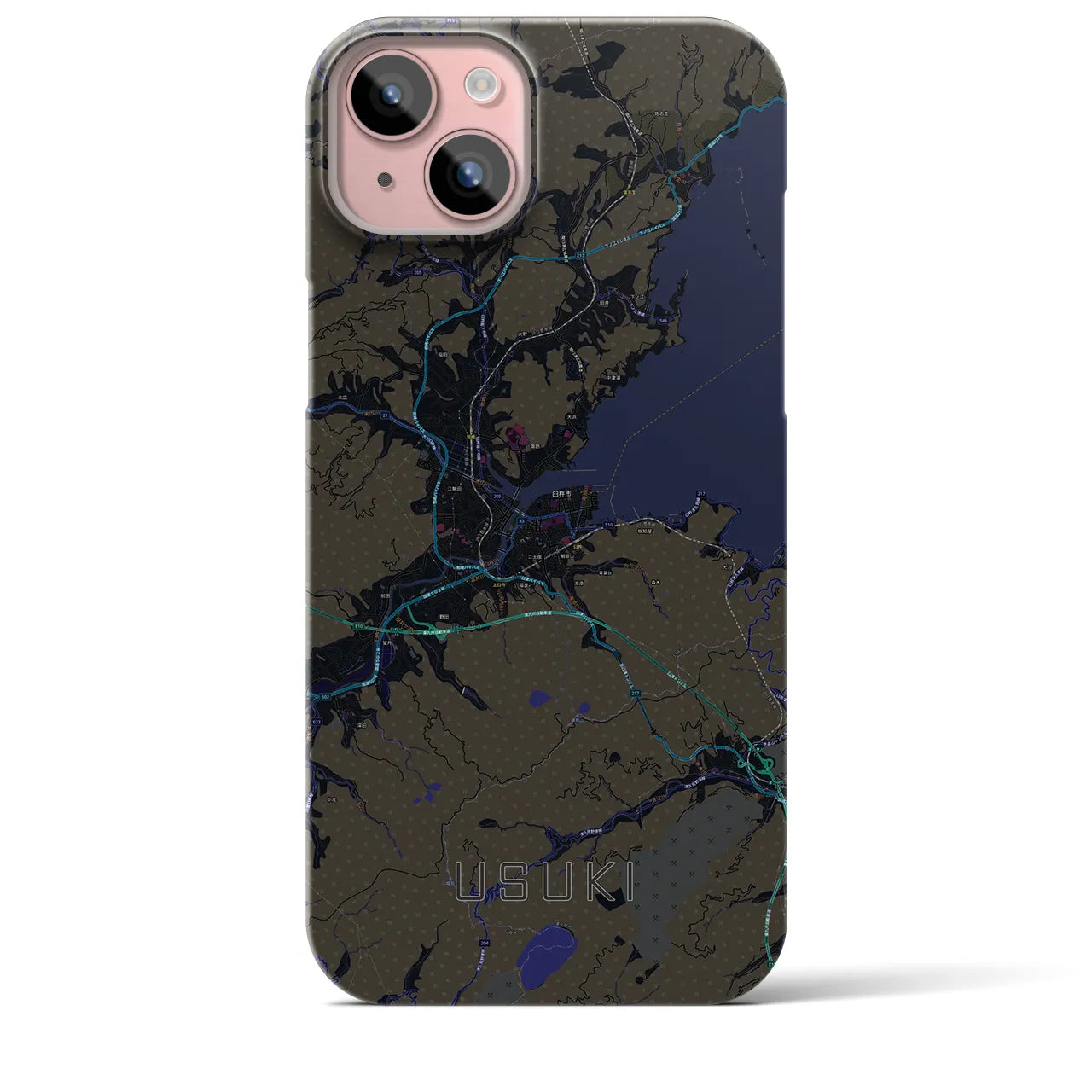 【臼杵(大分県)】地図柄iPhoneケース(バックカバータイプ)