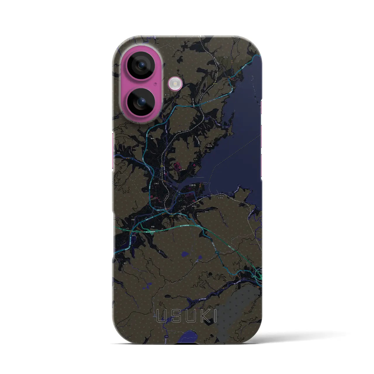 【臼杵(大分県)】地図柄iPhoneケース(バックカバータイプ)