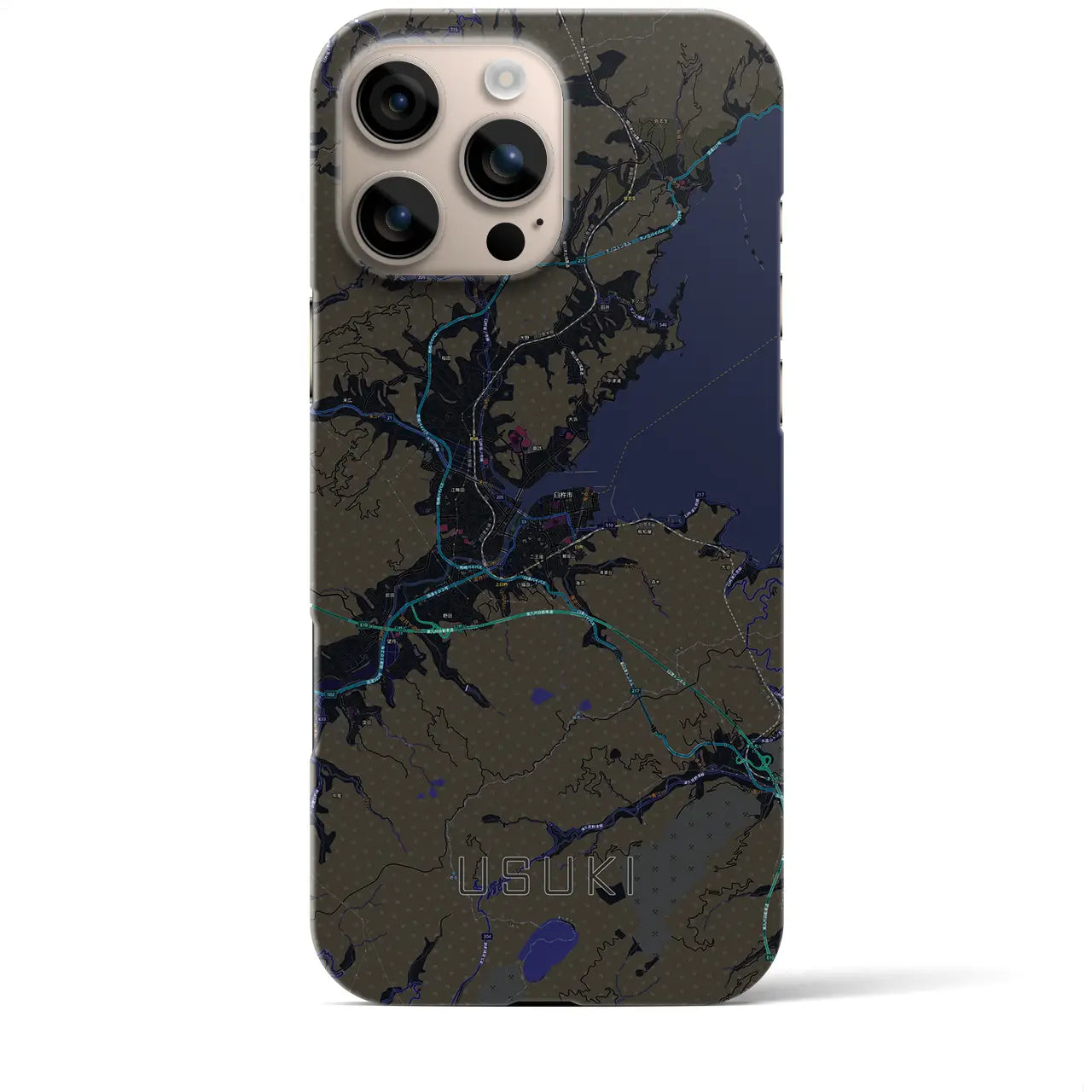 【臼杵(大分県)】地図柄iPhoneケース(バックカバータイプ)