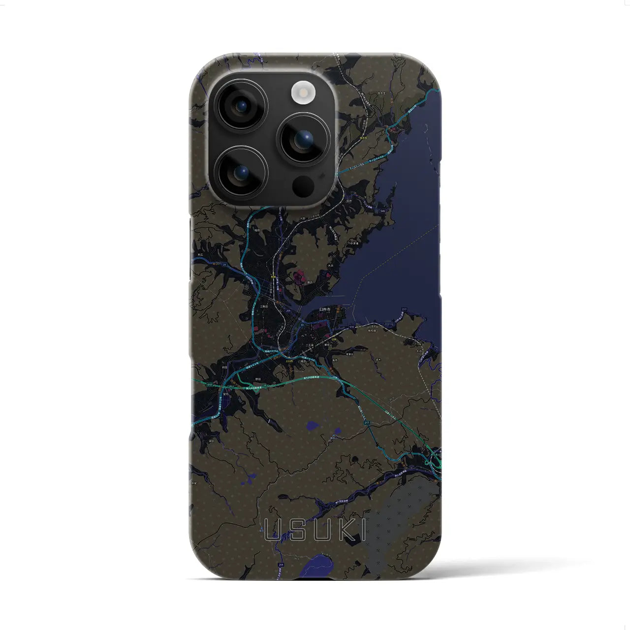 【臼杵(大分県)】地図柄iPhoneケース(バックカバータイプ)