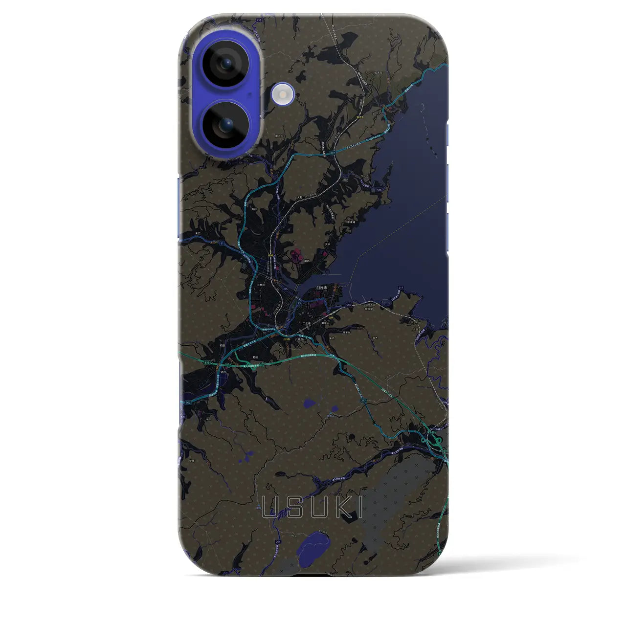 【臼杵(大分県)】地図柄iPhoneケース(バックカバータイプ)