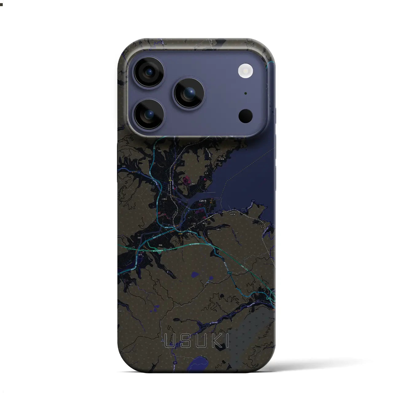 【臼杵(大分県)】地図柄iPhoneケース(バックカバータイプ)