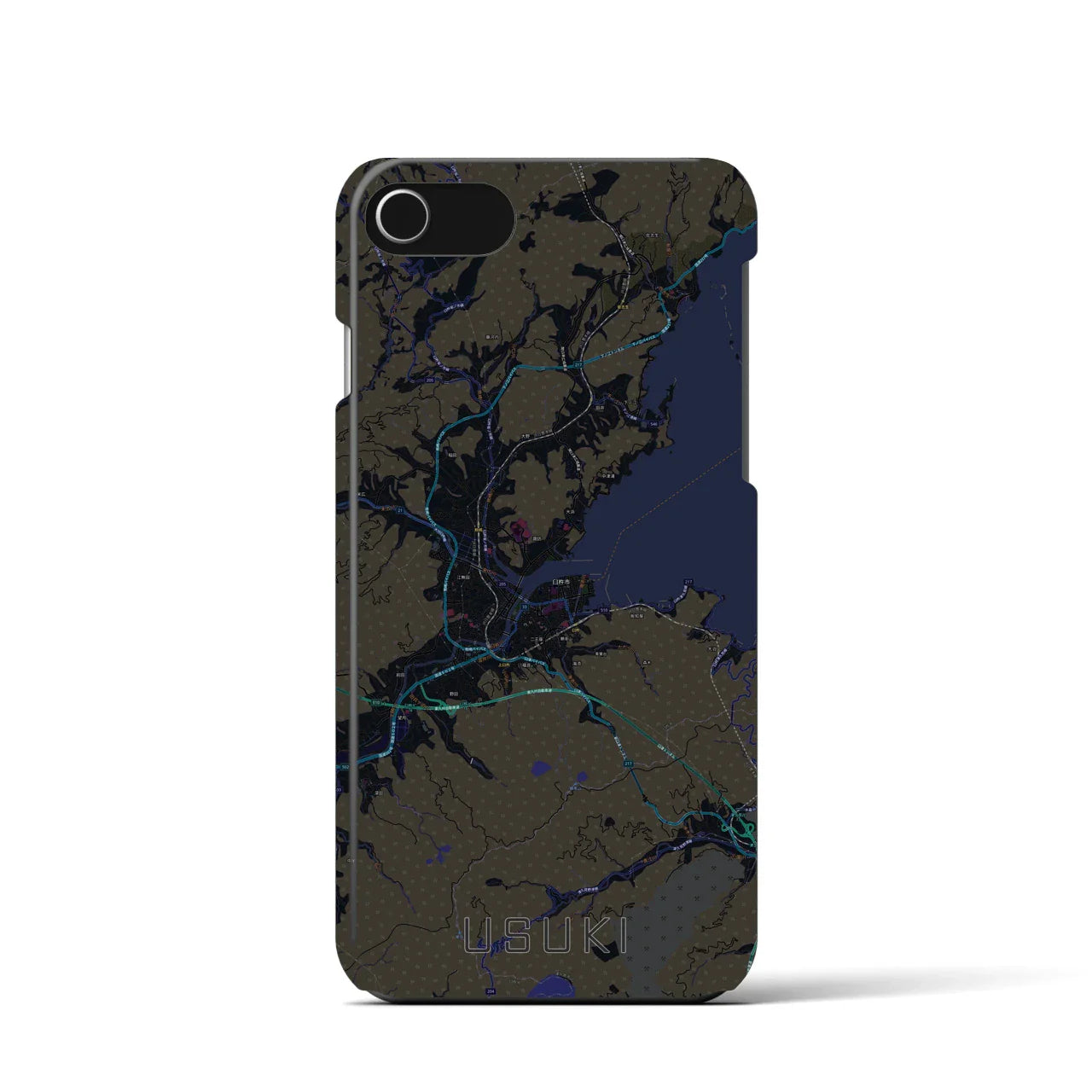 【臼杵(大分県)】地図柄iPhoneケース(バックカバータイプ)