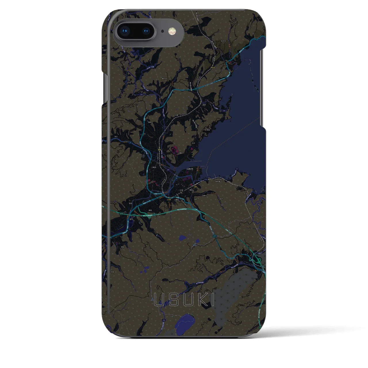 【臼杵(大分県)】地図柄iPhoneケース(バックカバータイプ)