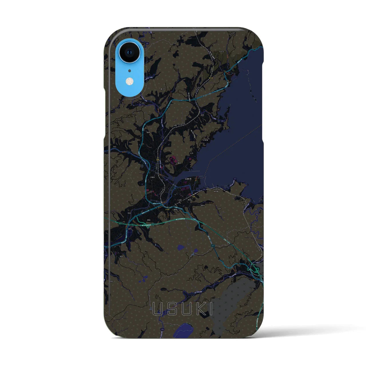 【臼杵(大分県)】地図柄iPhoneケース(バックカバータイプ)