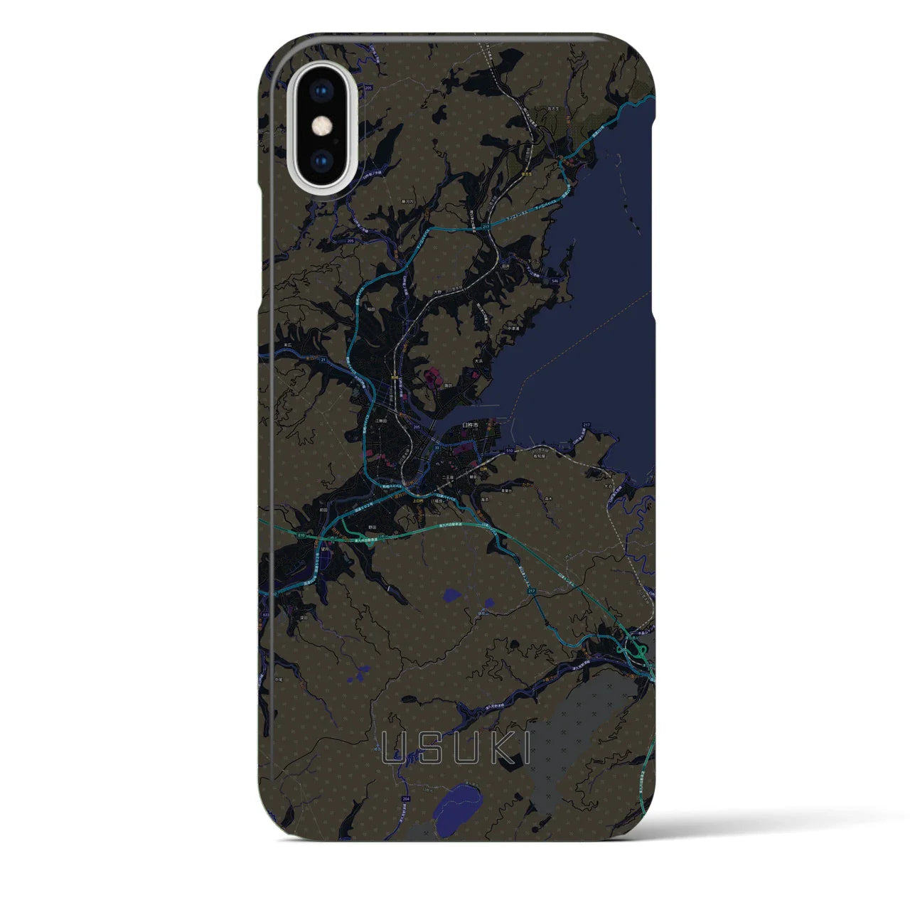 【臼杵(大分県)】地図柄iPhoneケース(バックカバータイプ)