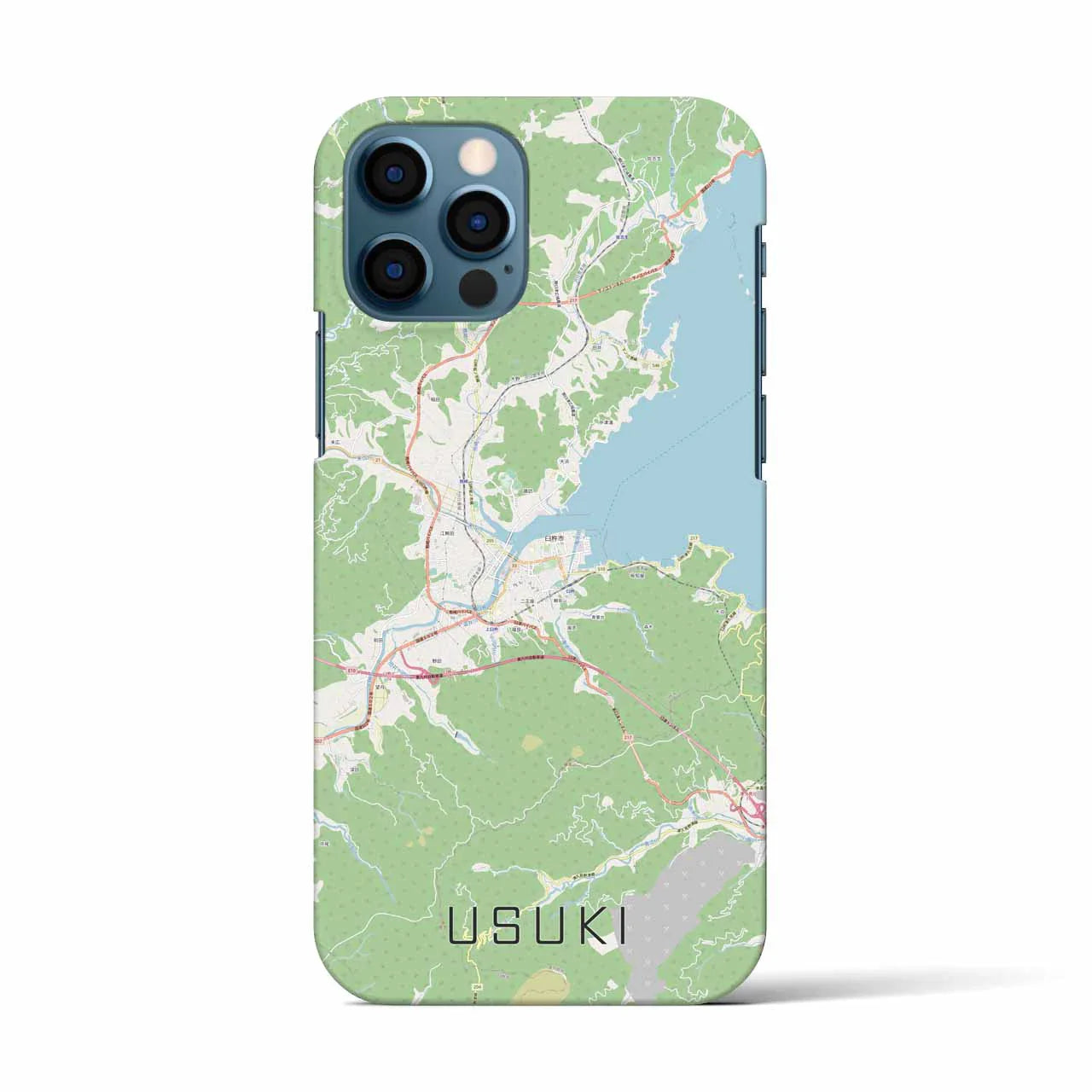 【臼杵(大分県)】地図柄iPhoneケース(バックカバータイプ)