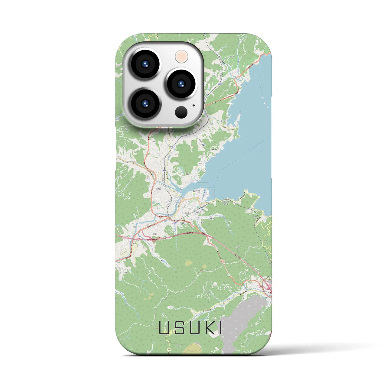 【臼杵(大分県)】地図柄iPhoneケース(バックカバータイプ)