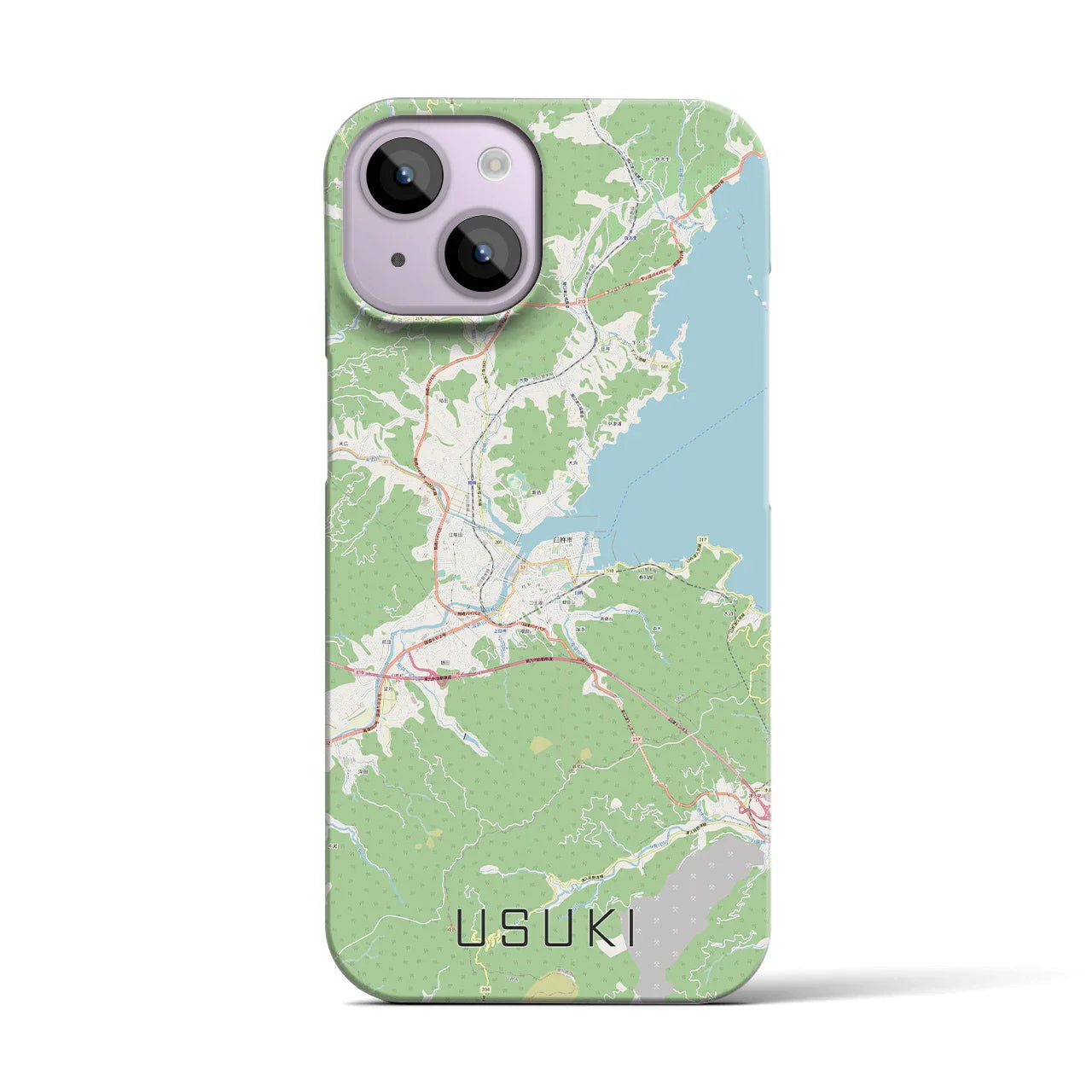 【臼杵(大分県)】地図柄iPhoneケース(バックカバータイプ)