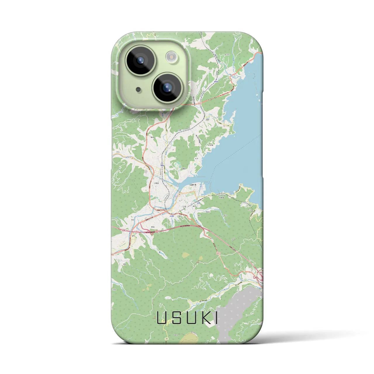 【臼杵(大分県)】地図柄iPhoneケース(バックカバータイプ)