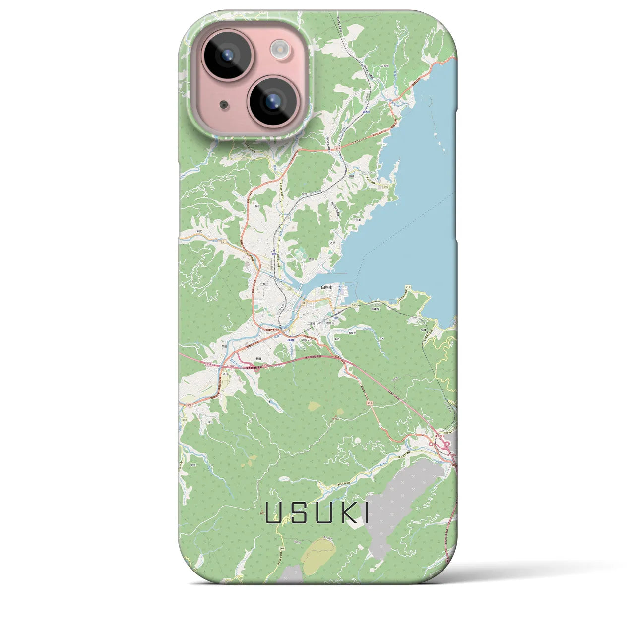 【臼杵(大分県)】地図柄iPhoneケース(バックカバータイプ)