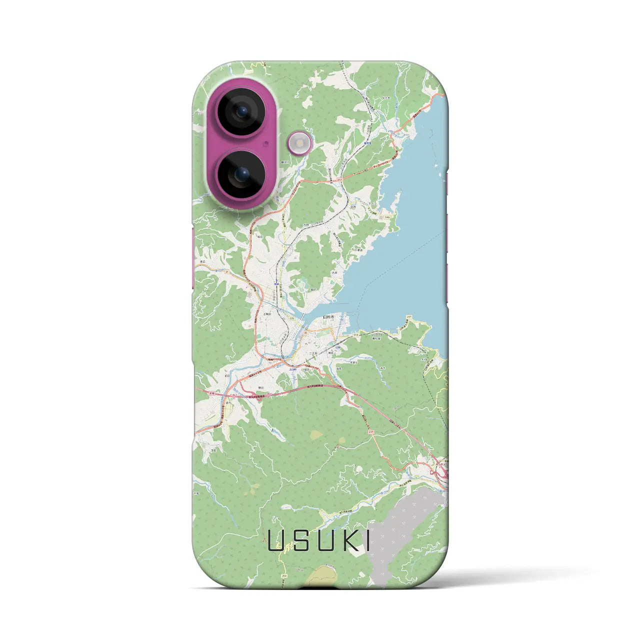 【臼杵(大分県)】地図柄iPhoneケース(バックカバータイプ)