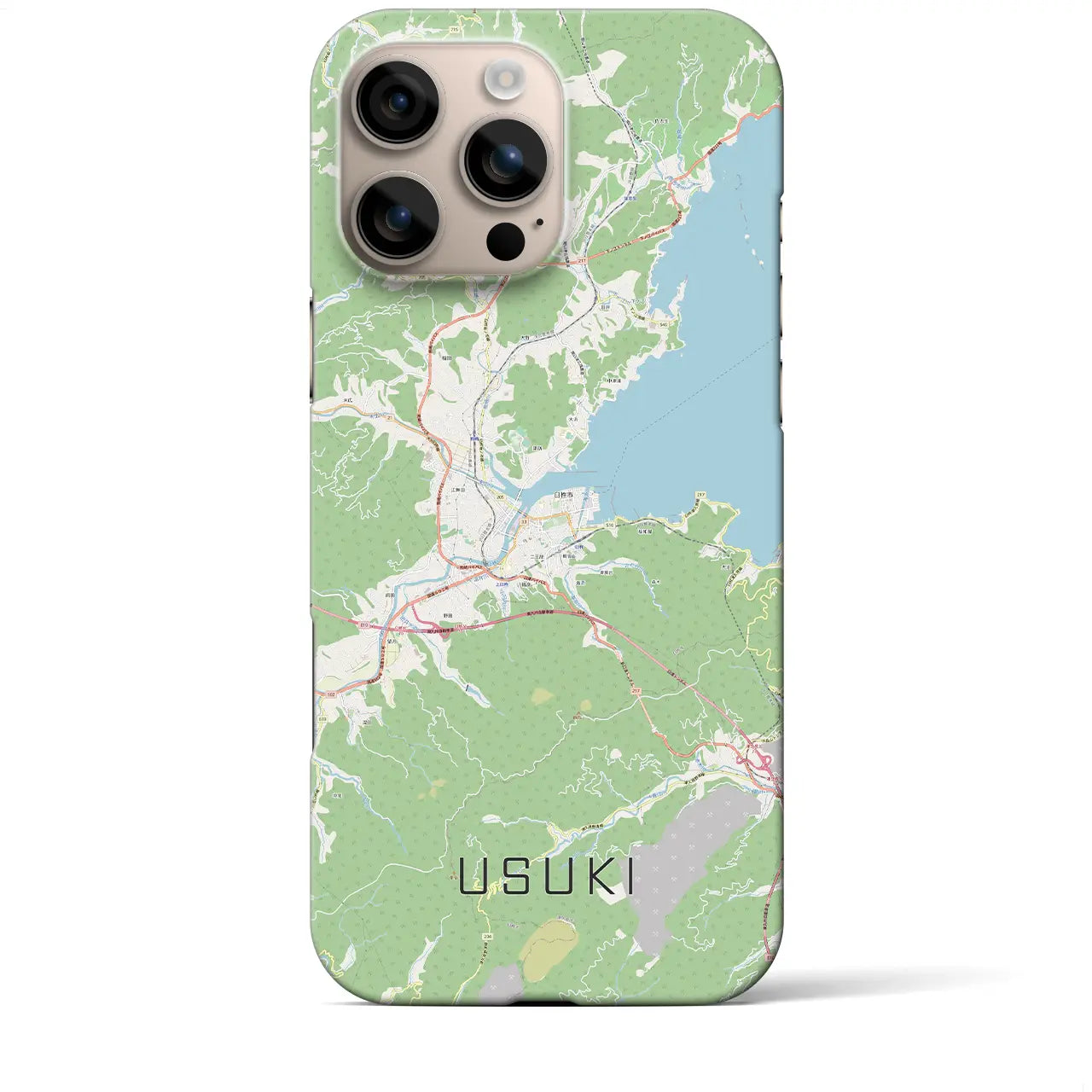 【臼杵(大分県)】地図柄iPhoneケース(バックカバータイプ)