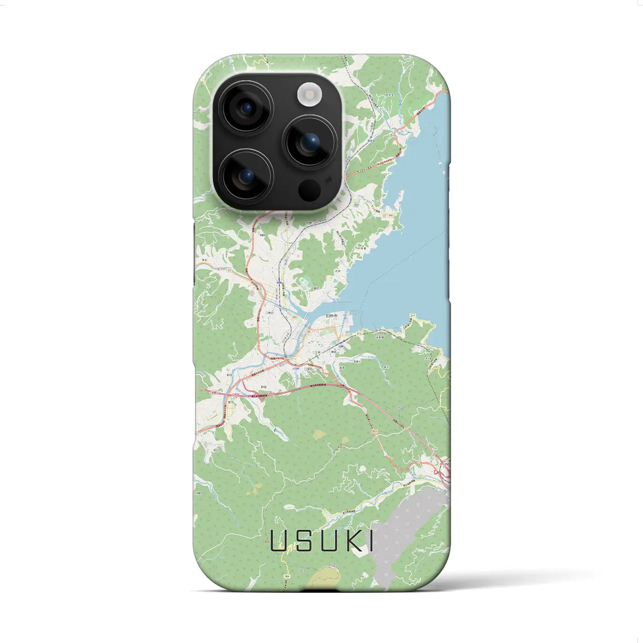 【臼杵(大分県)】地図柄iPhoneケース(バックカバータイプ)