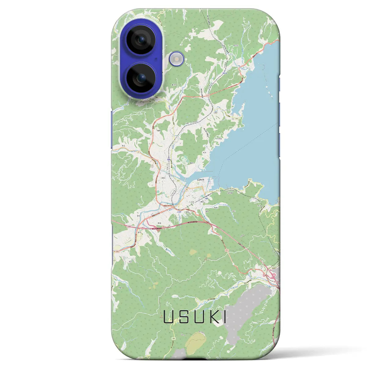 【臼杵(大分県)】地図柄iPhoneケース(バックカバータイプ)ナチュラル・iPhone 16 Pro Max 用