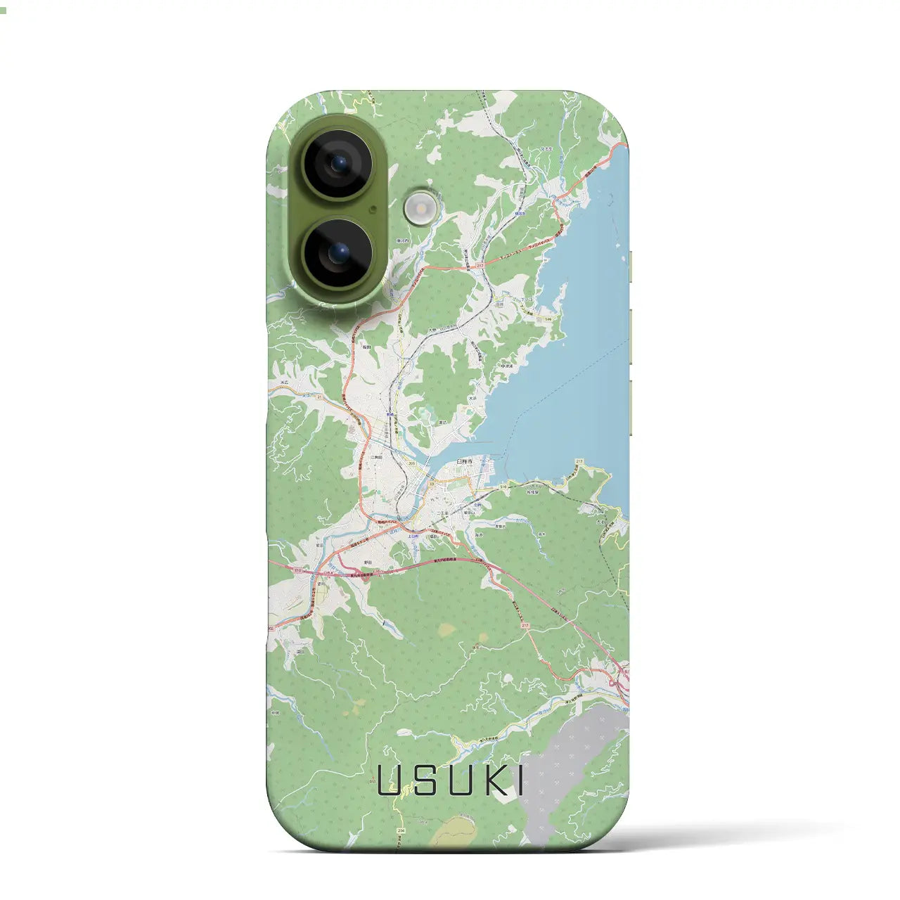 【臼杵(大分県)】地図柄iPhoneケース(バックカバータイプ)