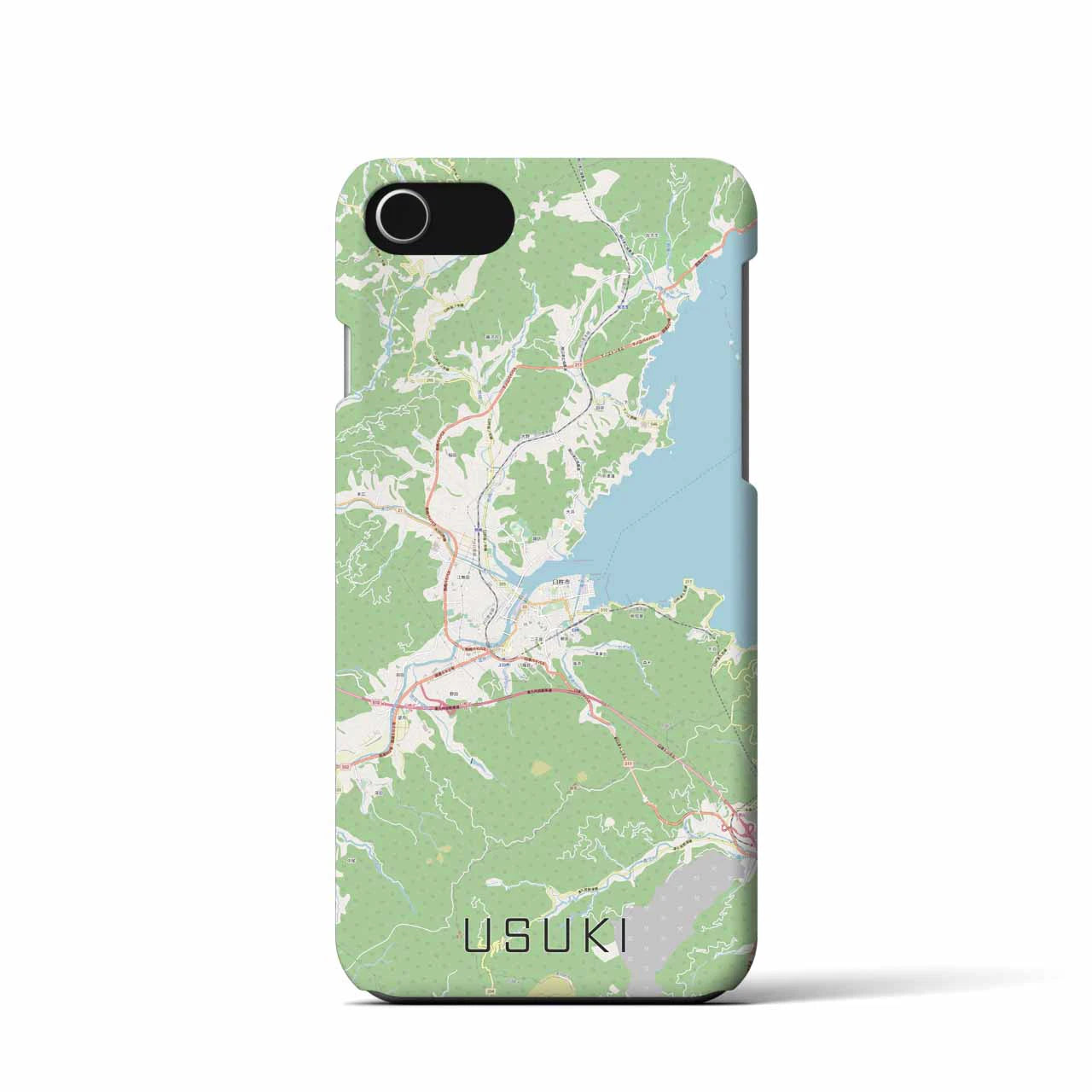 【臼杵(大分県)】地図柄iPhoneケース(バックカバータイプ)