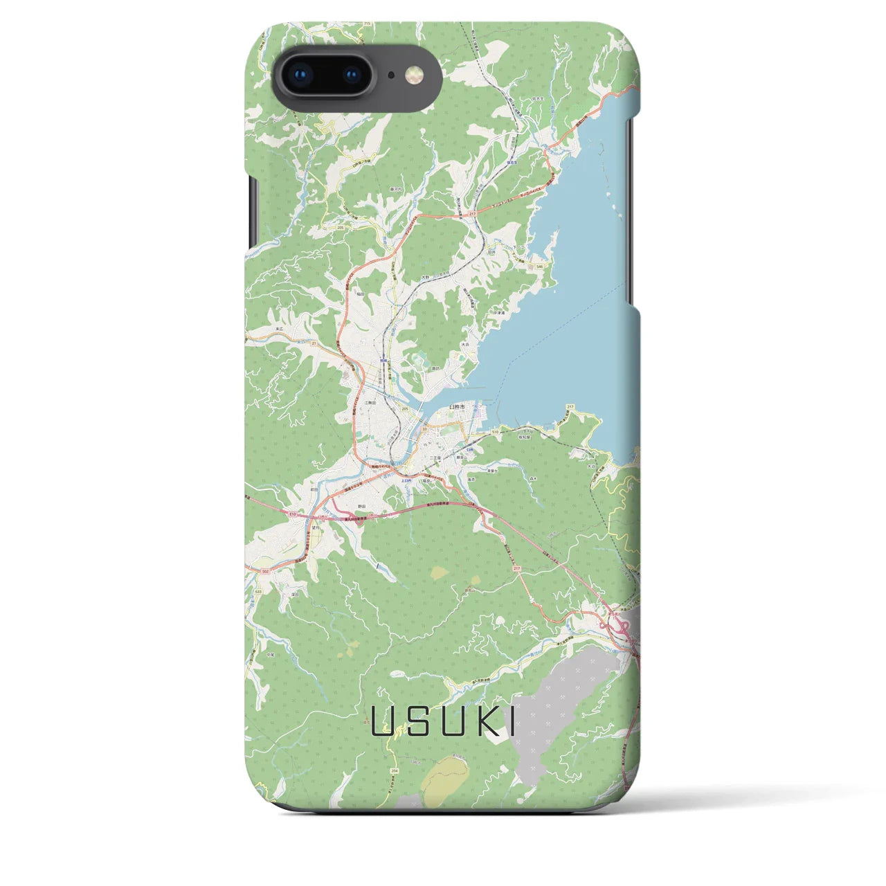 【臼杵(大分県)】地図柄iPhoneケース(バックカバータイプ)