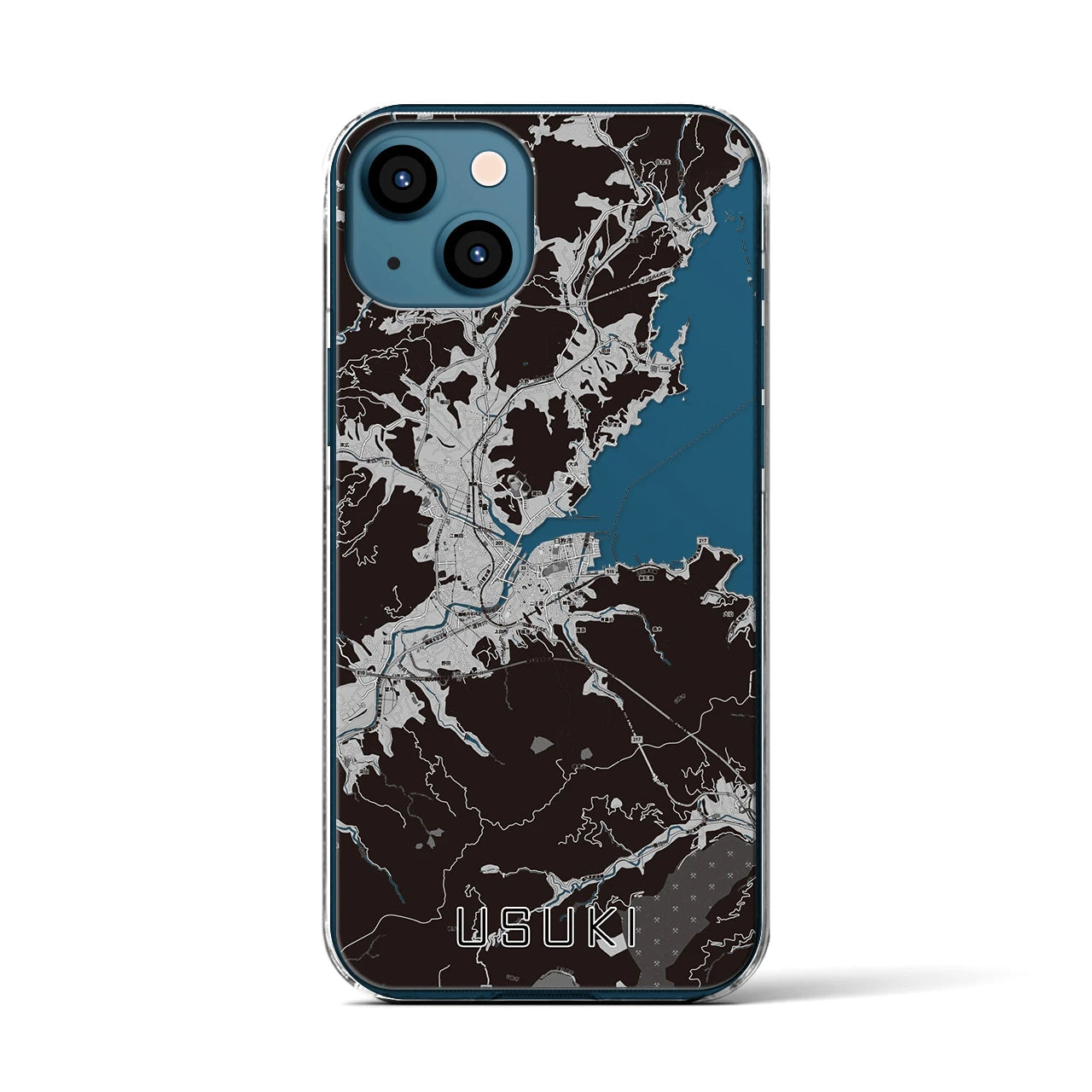 【臼杵(大分県)】地図柄iPhoneケース(クリアタイプ)