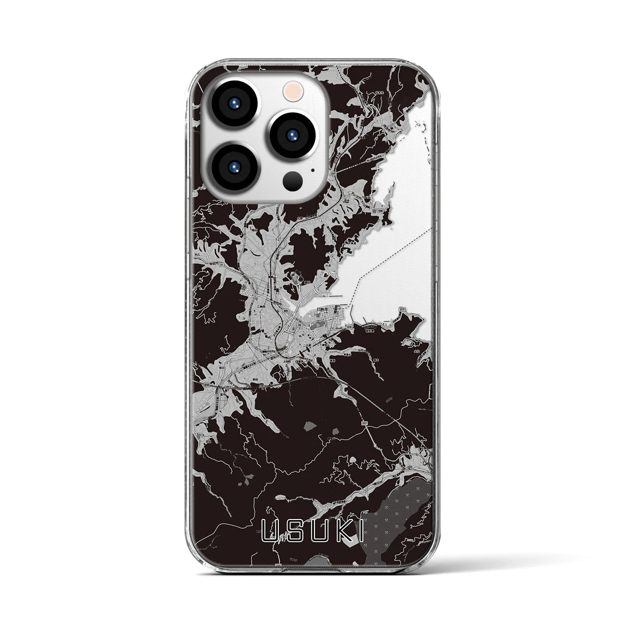 【臼杵(大分県)】地図柄iPhoneケース(クリアタイプ)