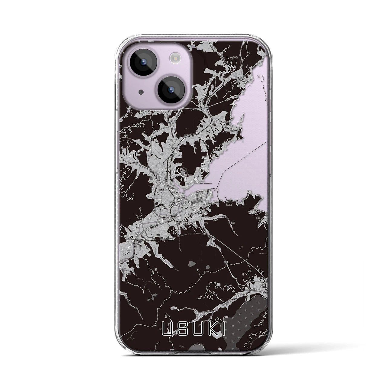 【臼杵(大分県)】地図柄iPhoneケース(クリアタイプ)