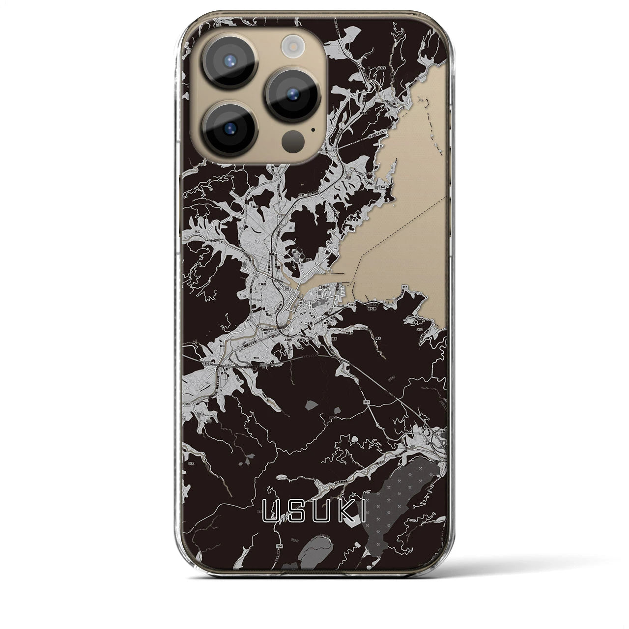 【臼杵(大分県)】地図柄iPhoneケース(クリアタイプ)