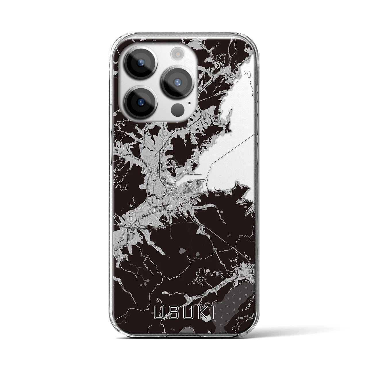 【臼杵(大分県)】地図柄iPhoneケース(クリアタイプ)