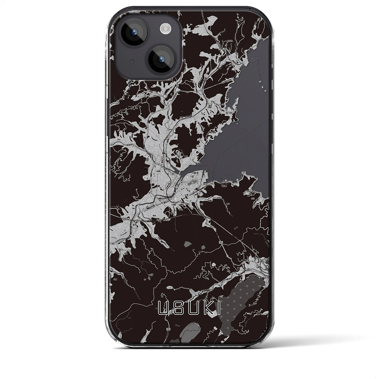 【臼杵(大分県)】地図柄iPhoneケース(クリアタイプ)