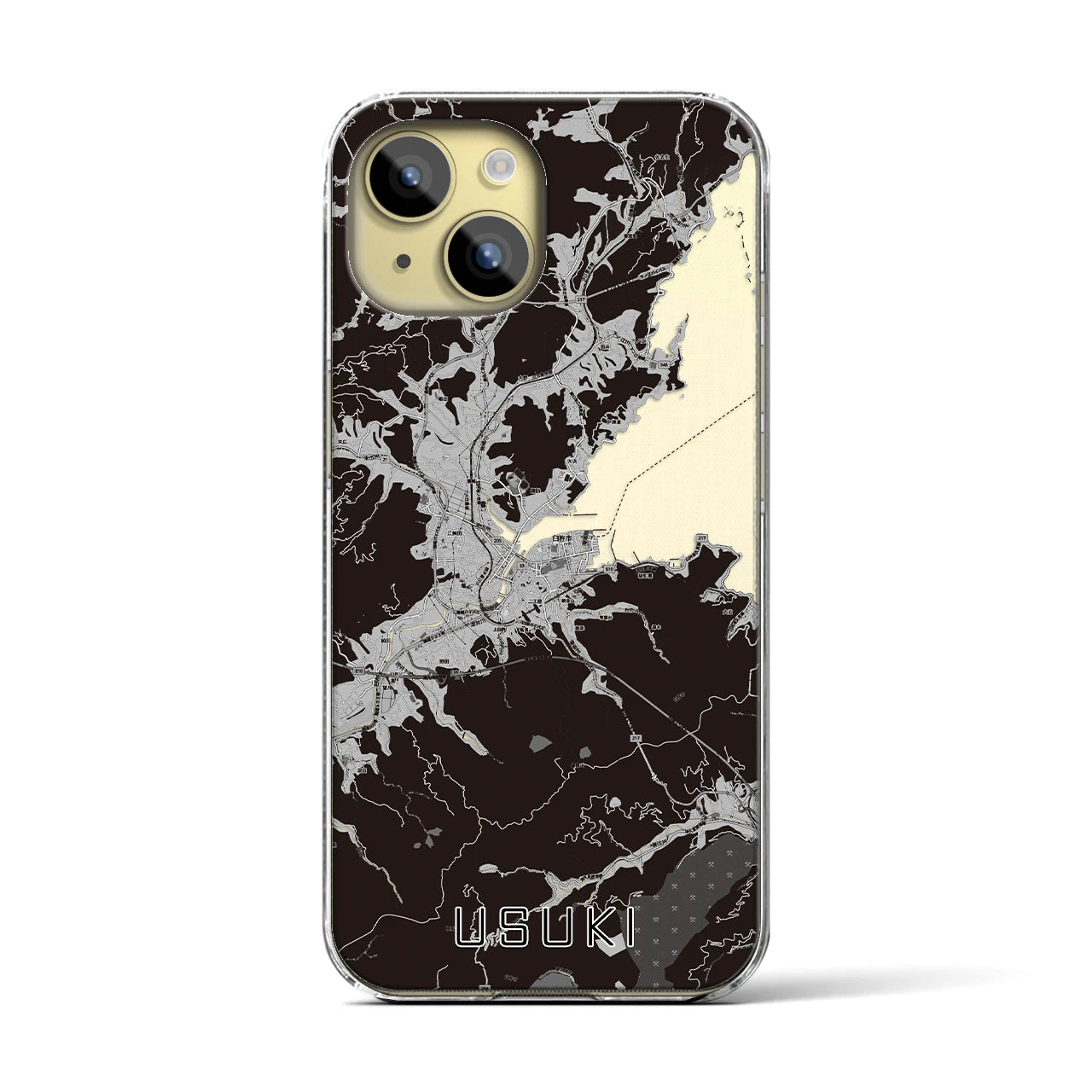 【臼杵(大分県)】地図柄iPhoneケース(クリアタイプ)