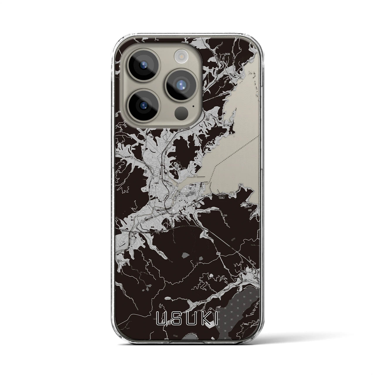 【臼杵(大分県)】地図柄iPhoneケース(クリアタイプ)