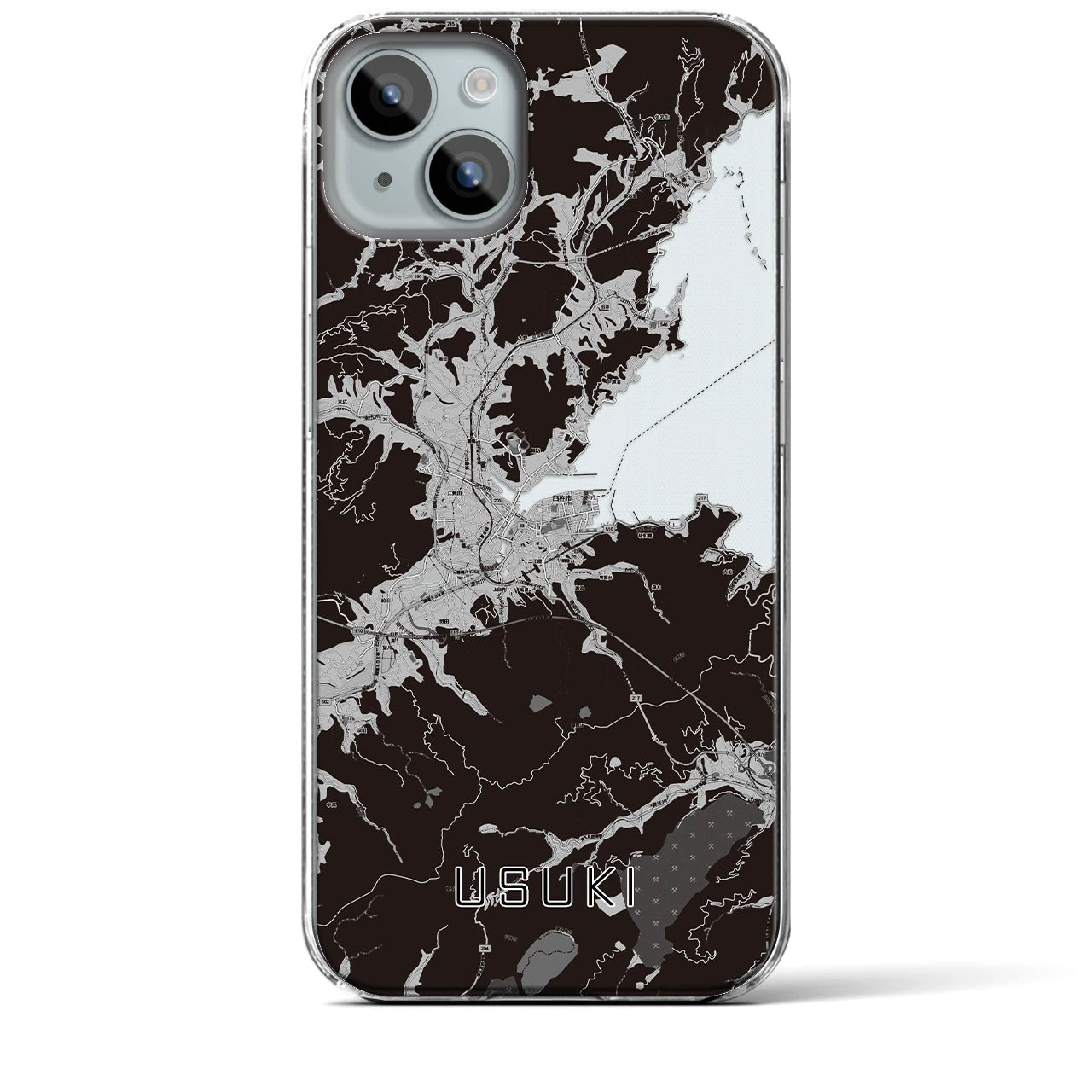 【臼杵(大分県)】地図柄iPhoneケース(クリアタイプ)
