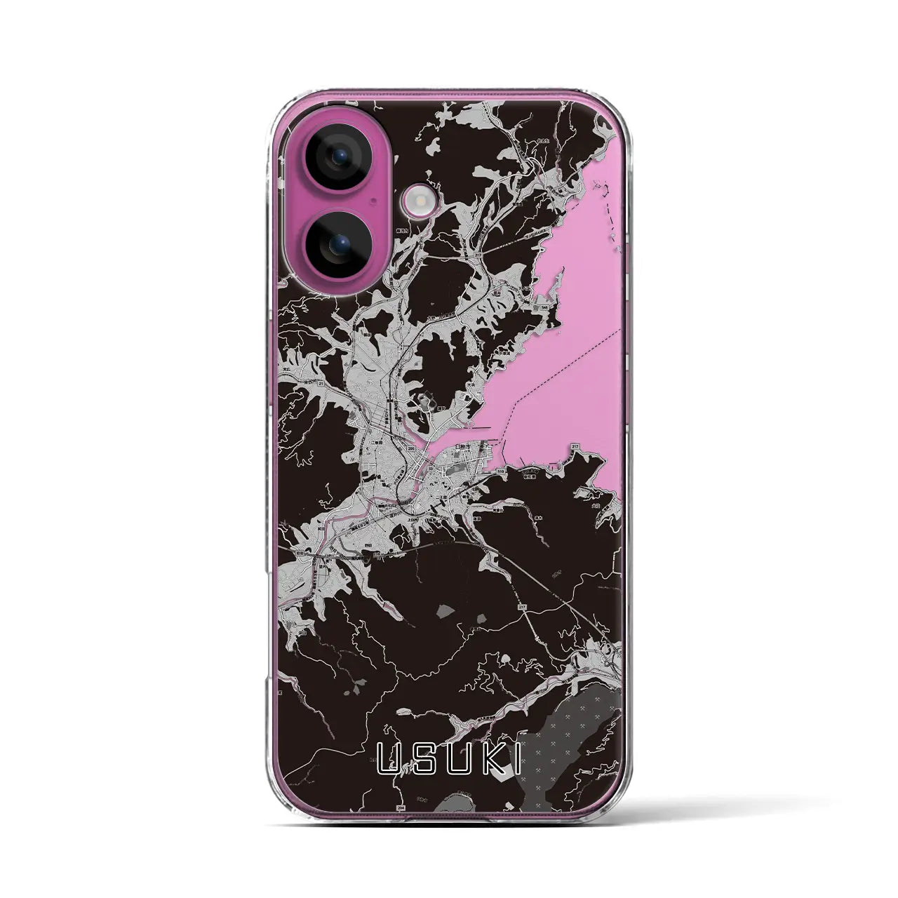 【臼杵(大分県)】地図柄iPhoneケース(クリアタイプ)