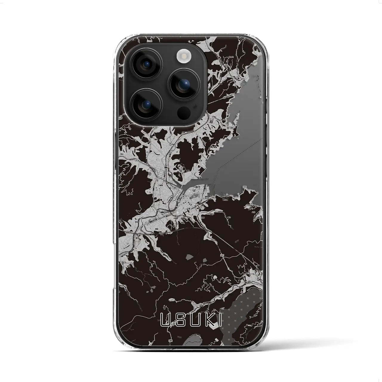 【臼杵(大分県)】地図柄iPhoneケース(クリアタイプ)