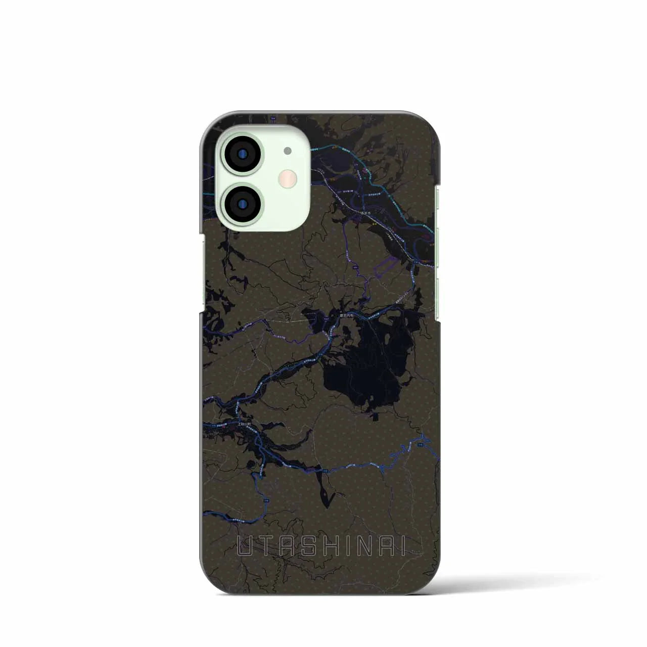 【歌志内(北海道)】地図柄iPhoneケース(バックカバータイプ)
