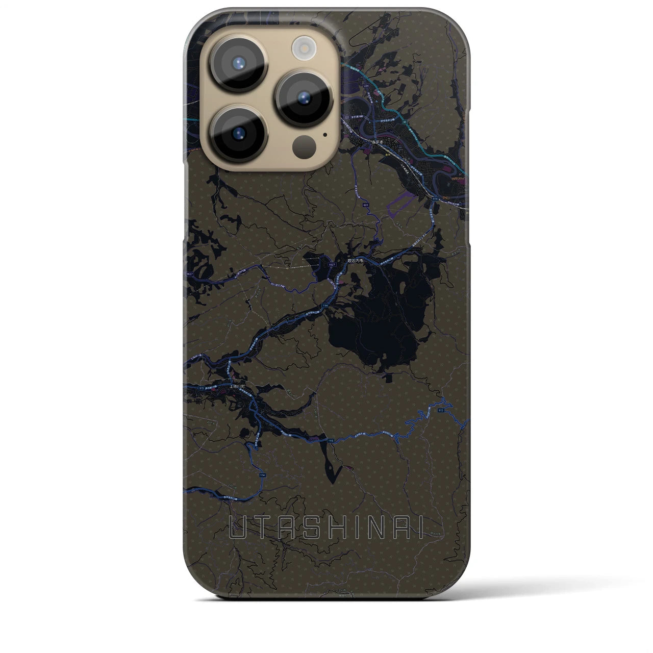 【歌志内(北海道)】地図柄iPhoneケース(バックカバータイプ)