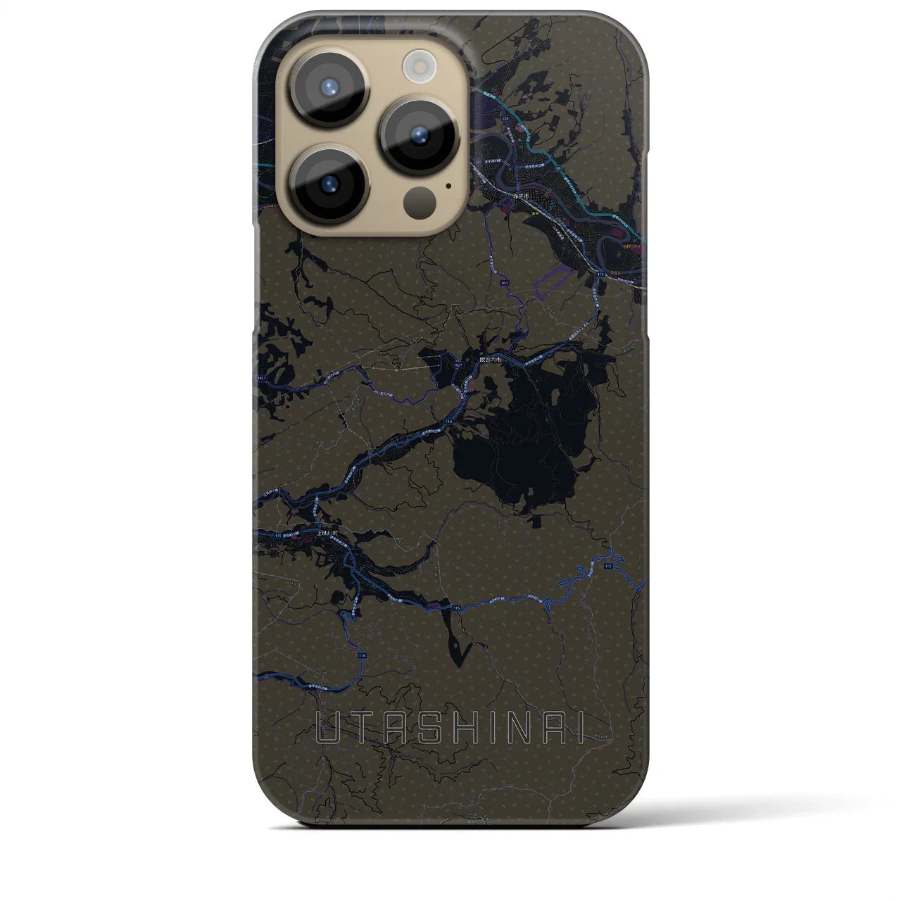 【歌志内(北海道)】地図柄iPhoneケース(バックカバータイプ)