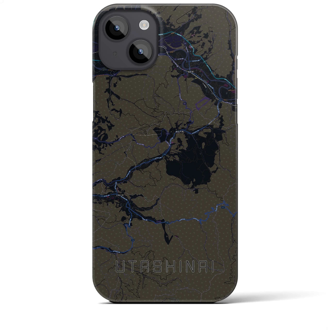 【歌志内(北海道)】地図柄iPhoneケース(バックカバータイプ)