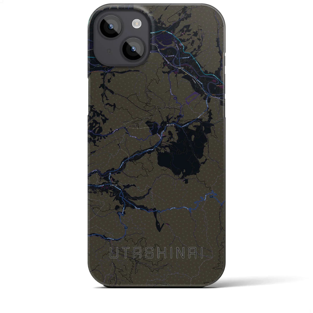 【歌志内(北海道)】地図柄iPhoneケース(バックカバータイプ)