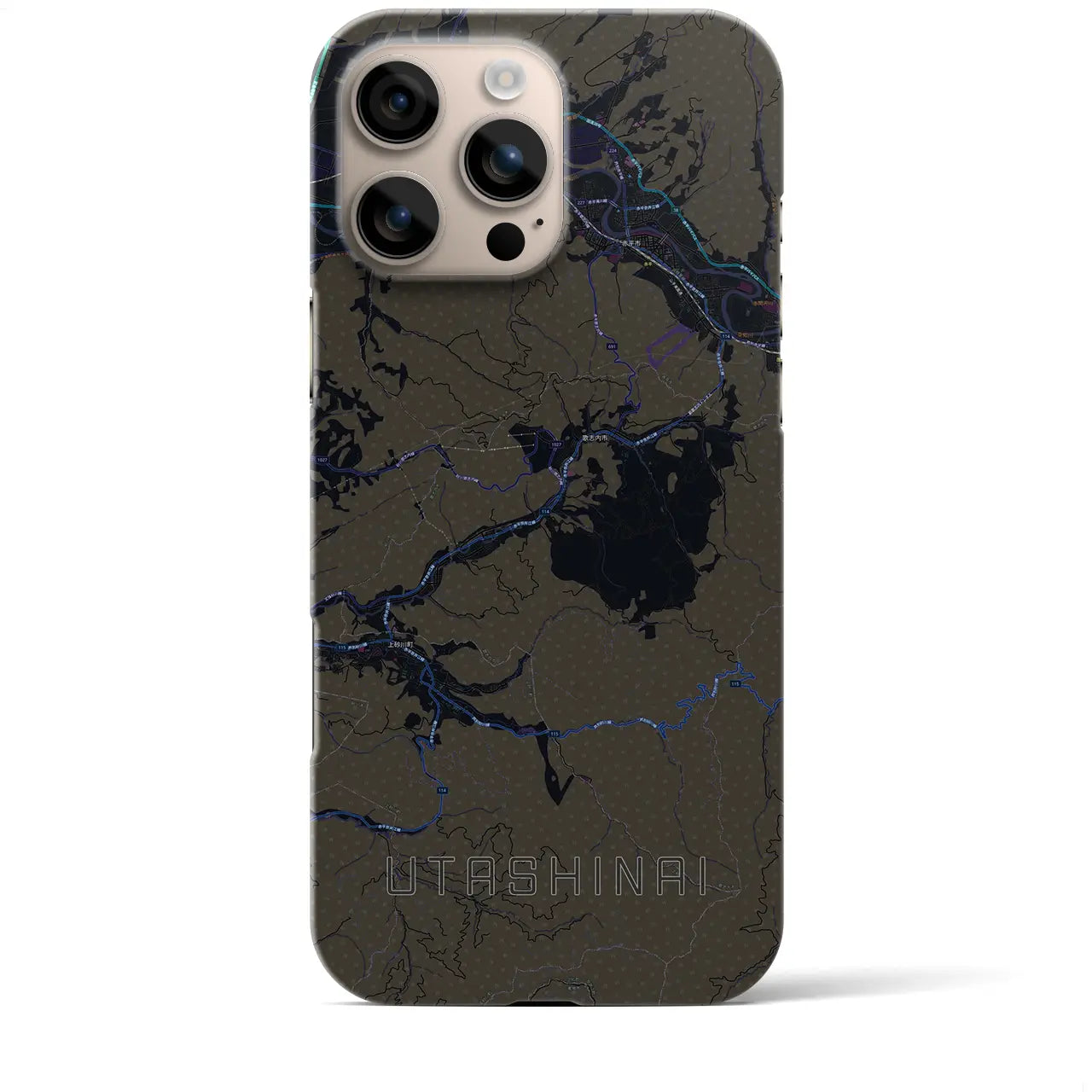 【歌志内(北海道)】地図柄iPhoneケース(バックカバータイプ)