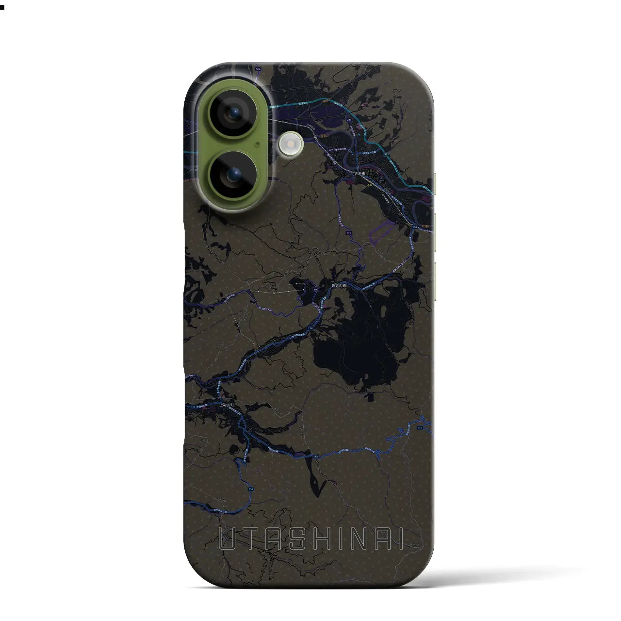 【歌志内(北海道)】地図柄iPhoneケース(バックカバータイプ)