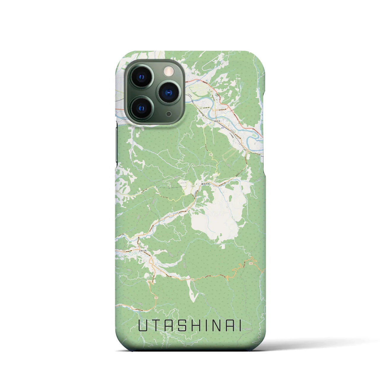 【歌志内(北海道)】地図柄iPhoneケース(バックカバータイプ)