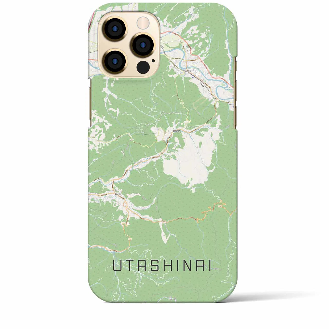 【歌志内(北海道)】地図柄iPhoneケース(バックカバータイプ)