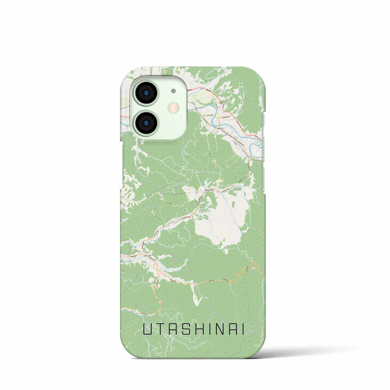 【歌志内(北海道)】地図柄iPhoneケース(バックカバータイプ)