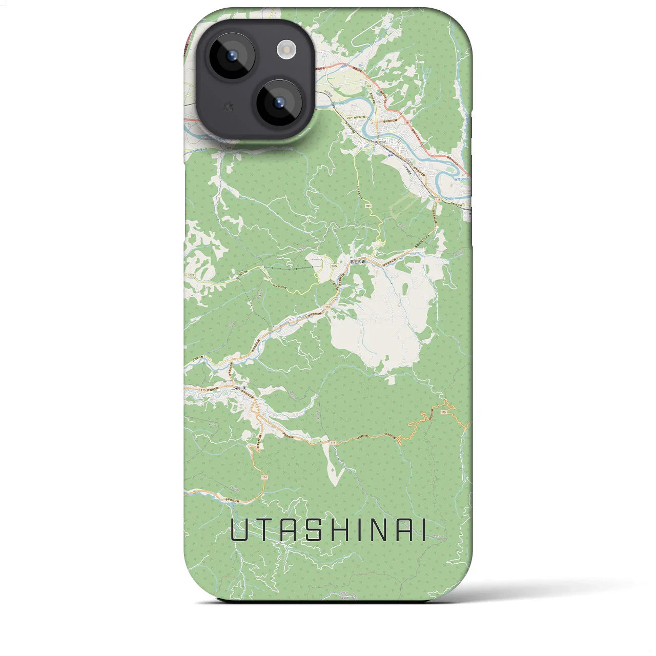 【歌志内(北海道)】地図柄iPhoneケース(バックカバータイプ)
