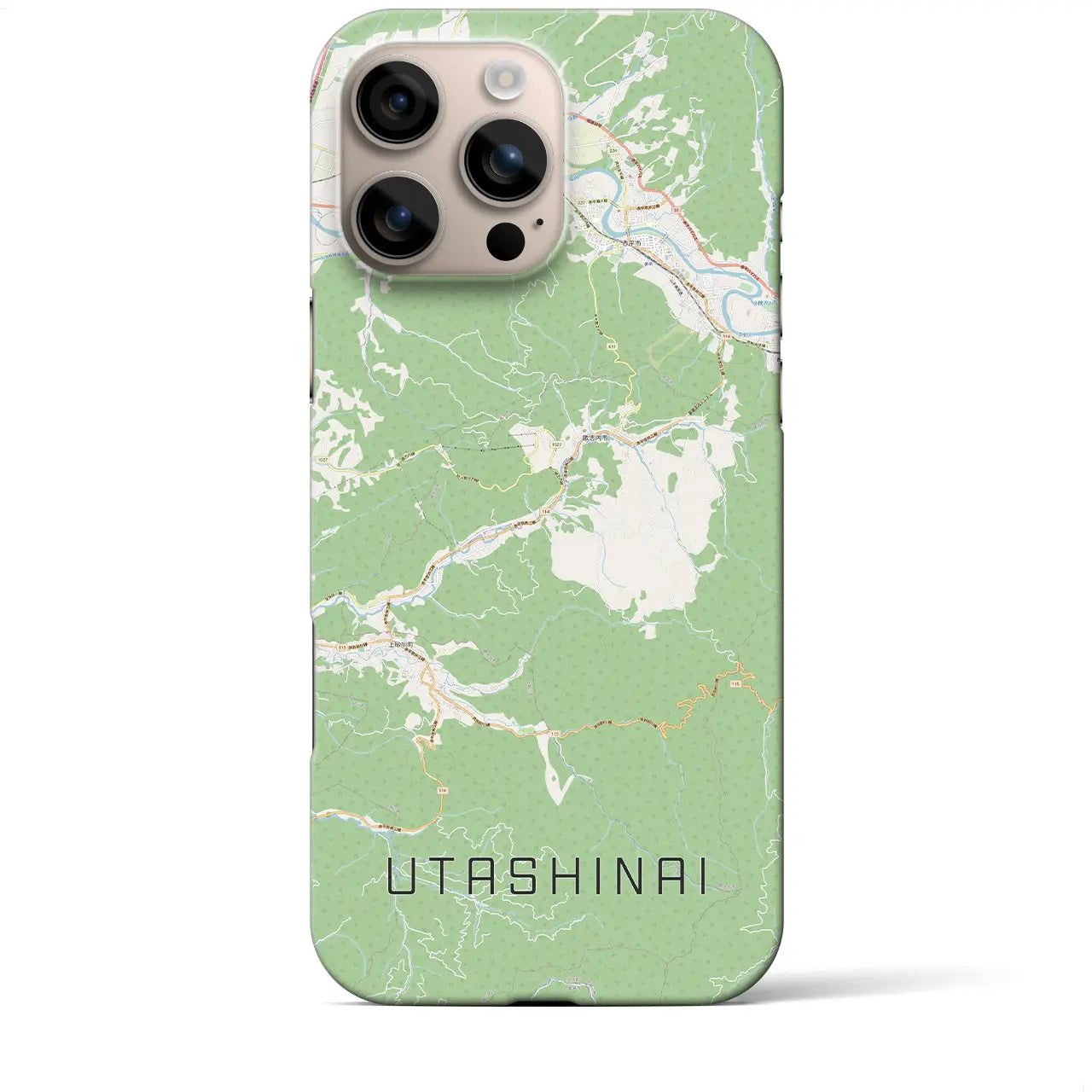 【歌志内(北海道)】地図柄iPhoneケース(バックカバータイプ)