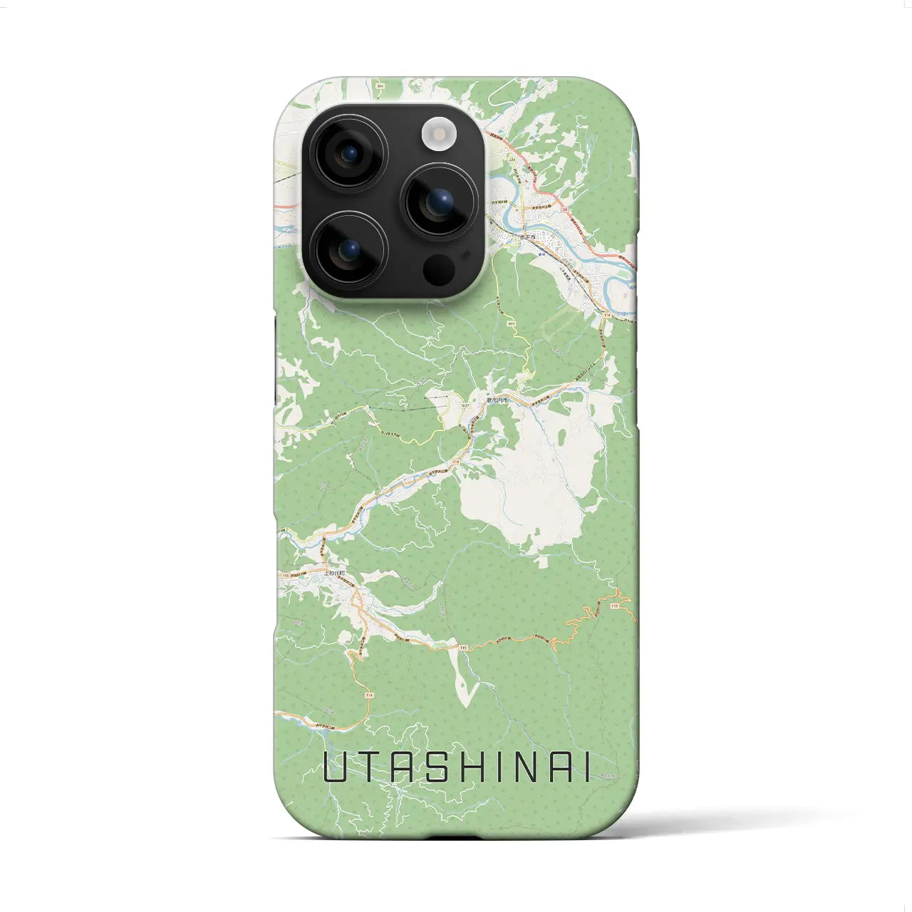 【歌志内(北海道)】地図柄iPhoneケース(バックカバータイプ)