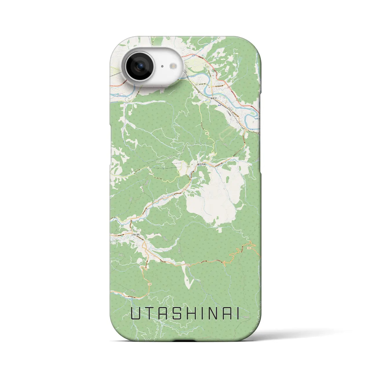 【歌志内(北海道)】地図柄iPhoneケース(バックカバータイプ)