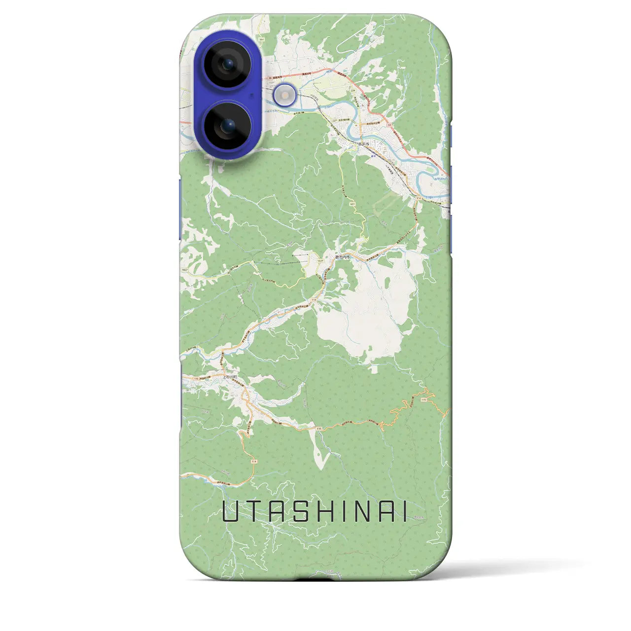 【歌志内(北海道)】地図柄iPhoneケース(バックカバータイプ)