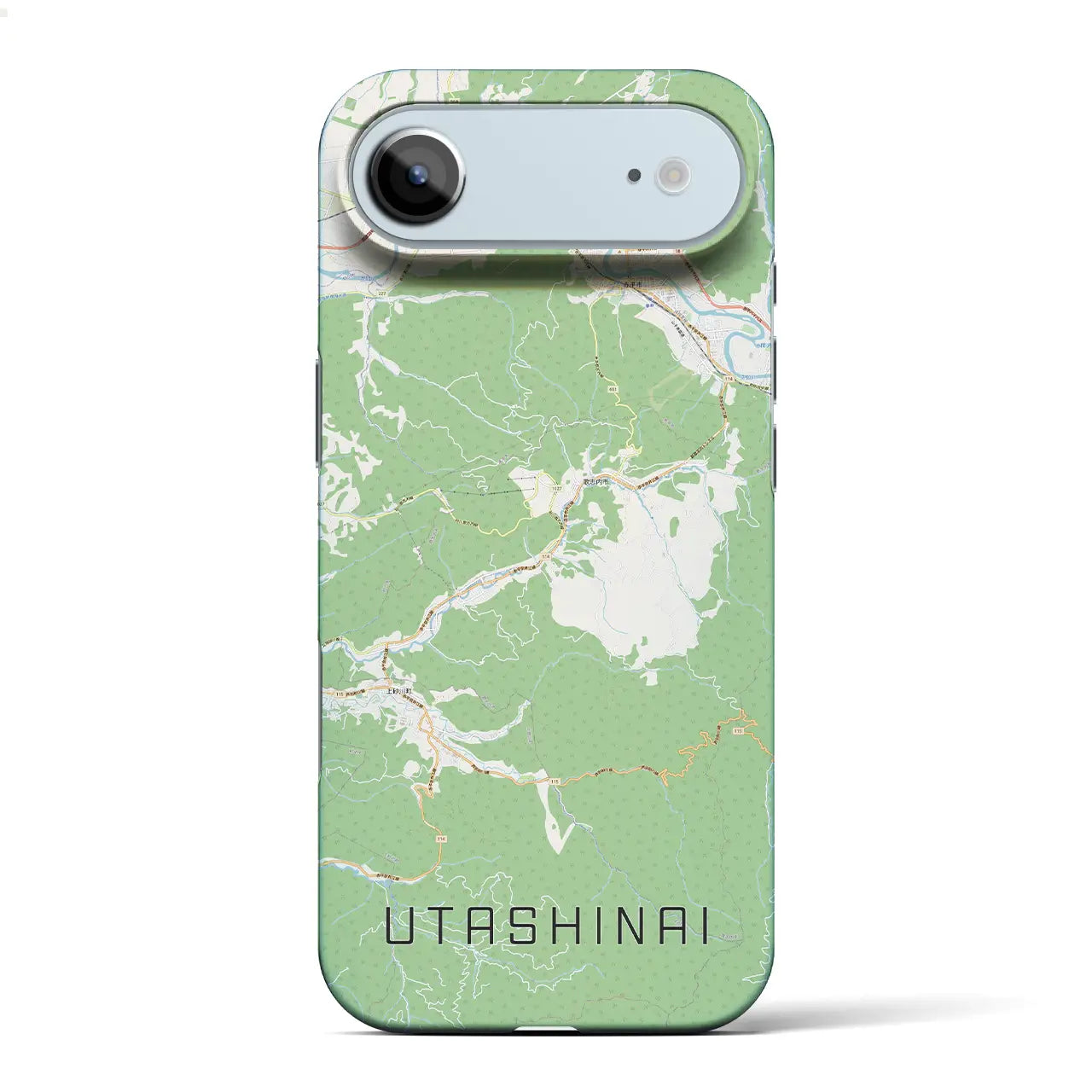 【歌志内(北海道)】地図柄iPhoneケース(バックカバータイプ)